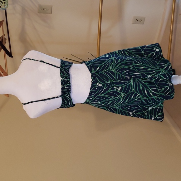 Midi Dress Forever 21 Size S Forest Leaves - Picture 4 of 7